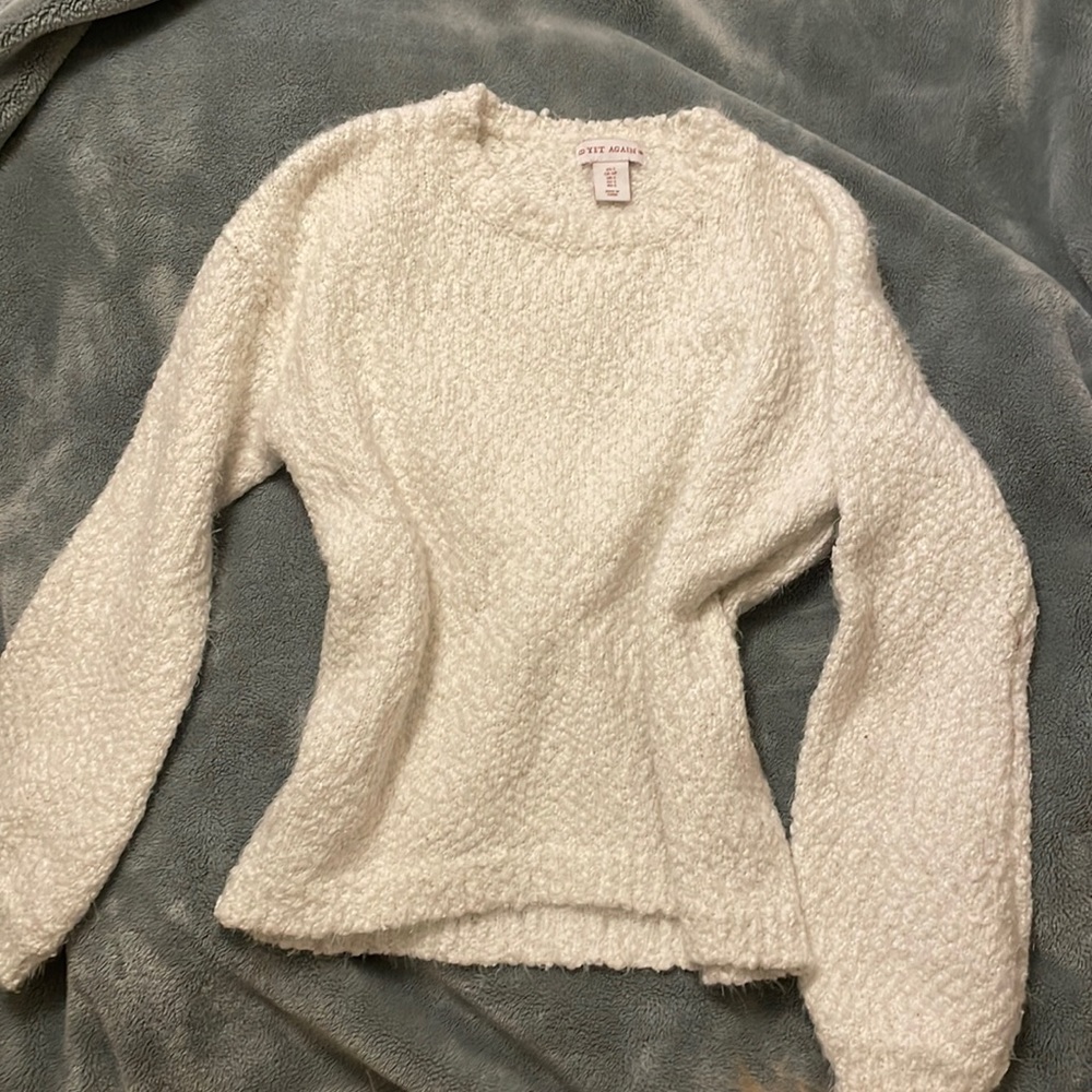 cute winter white sweater